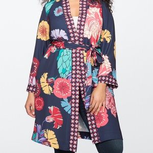 Eloquii mixed print duster NWOT